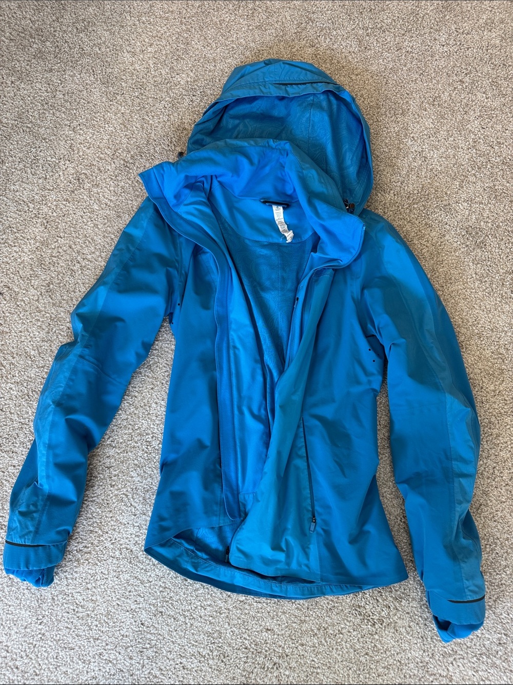 lululemon athletica Teal Blue Waterproof Hooded Ski Jacket